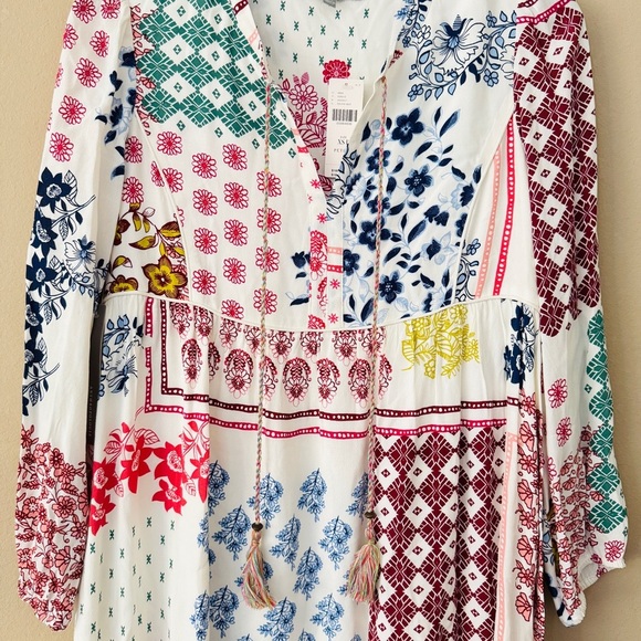 NWT Anthropologie Daniel Rainn Westerly Patchwork Midi Dress Size XSP - Picture 6 of 14